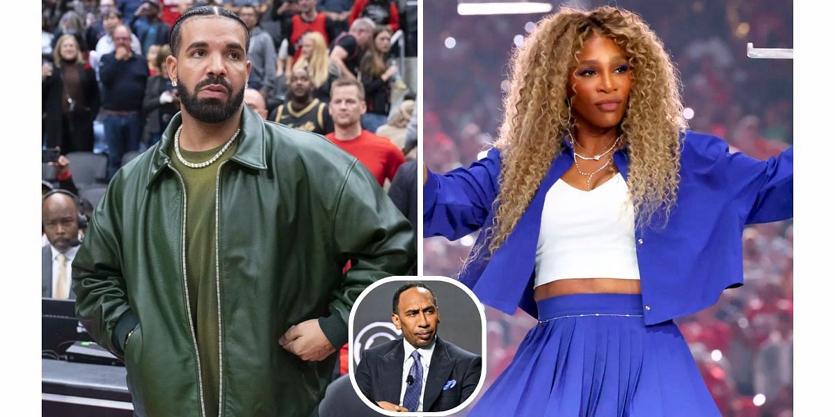 Drake (L), Stephen A. Smith (middle) and Serena Williams (R) (Image Source: Getty)