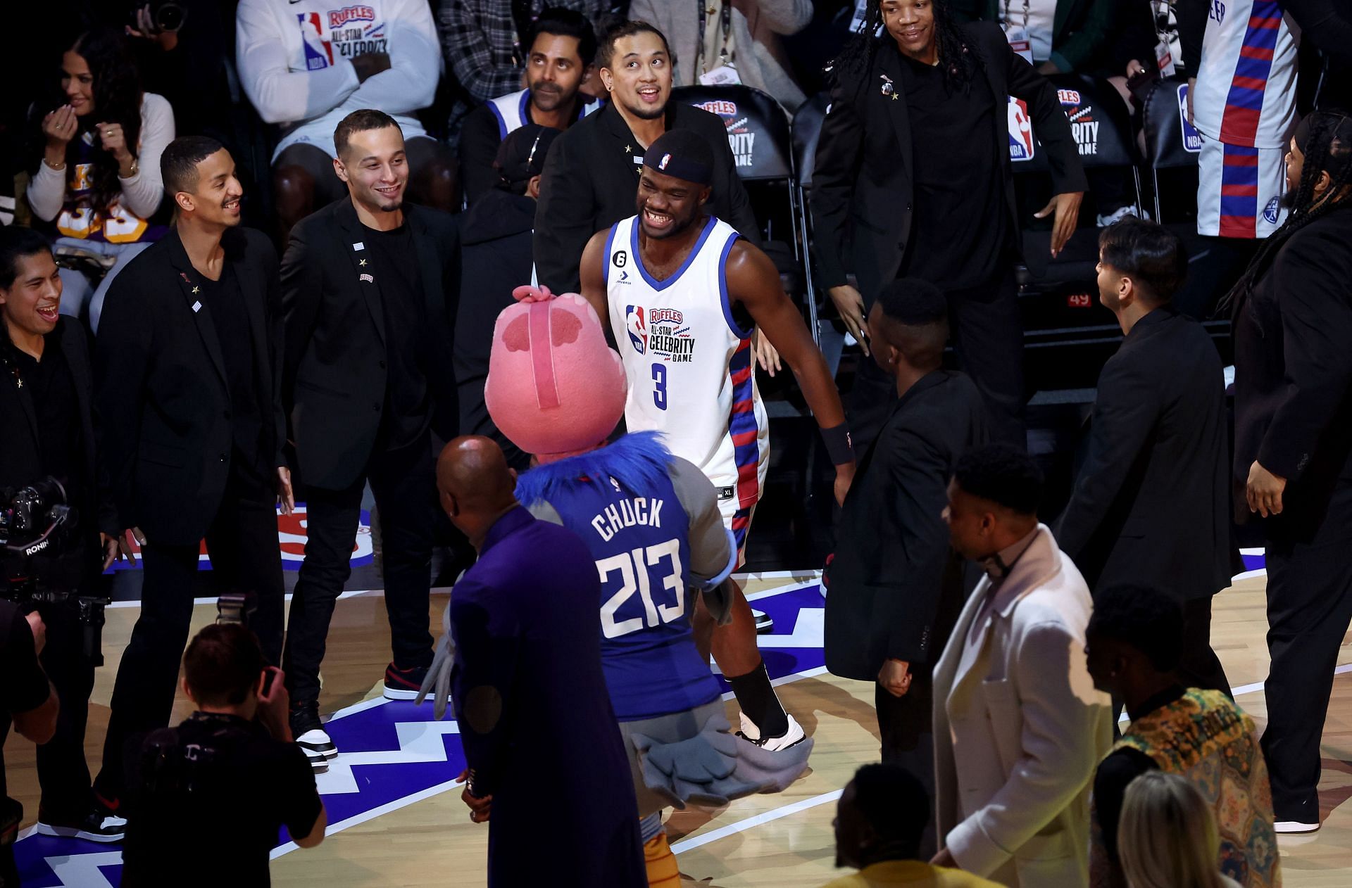 Frances Tiafoe at the 2023 NBA All-Star Celebrity Game - Source: Getty