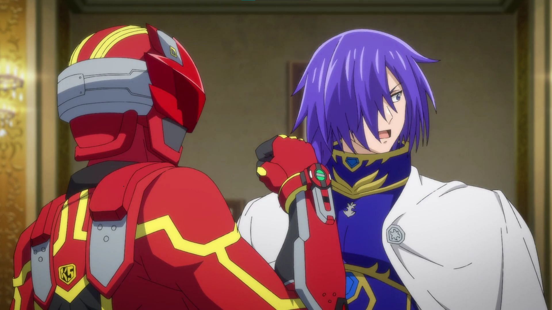 The Red Ranger Becomes an Adventurer in Another World episode 4 highlights (Image via Satelight)