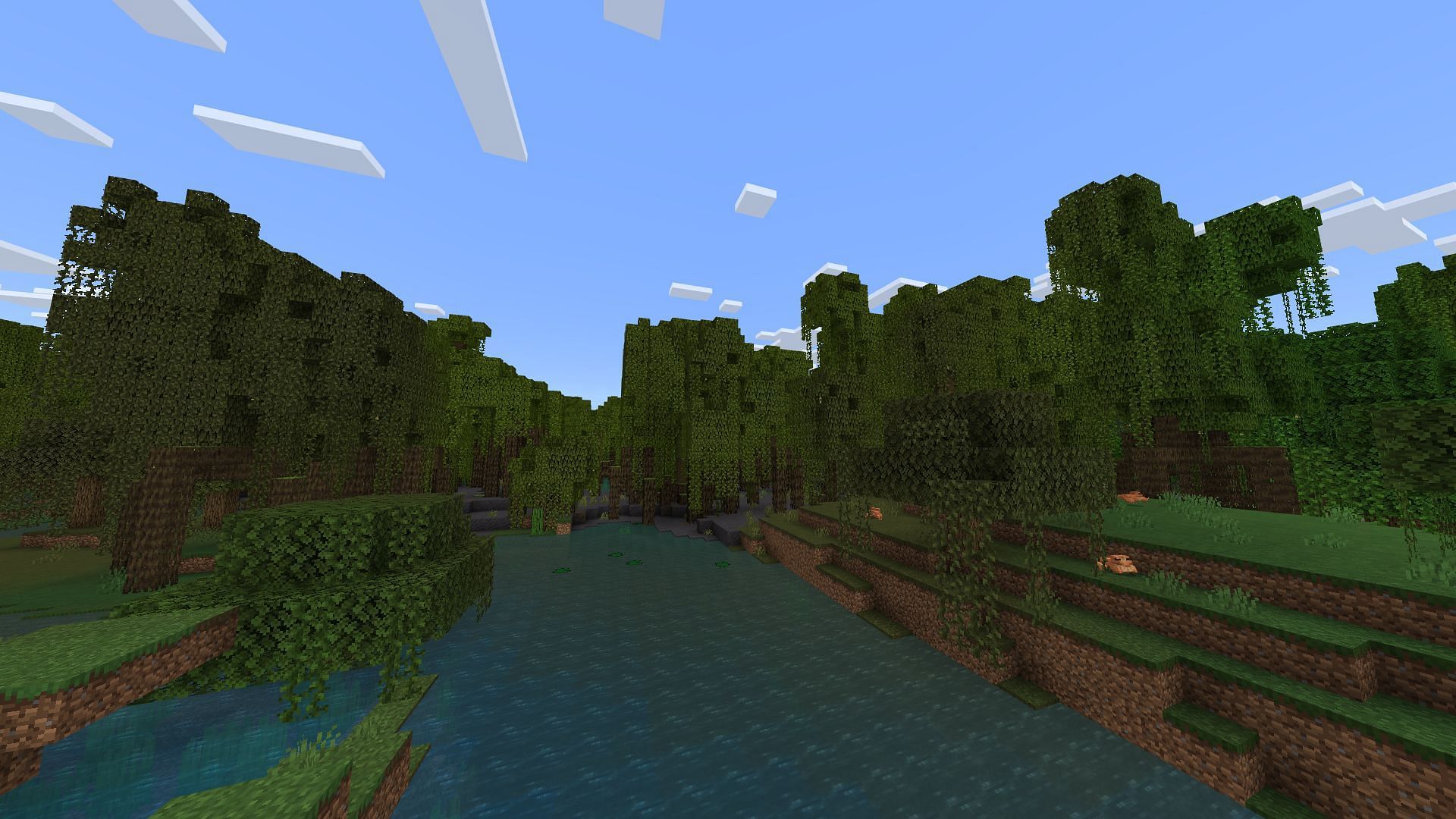 Swamps have a better generation of mangroves and blue orchids as part of the Minecraft Bedrock 1.21.60 update (Image via Sportskeeda Gaming/Mojang Studios)