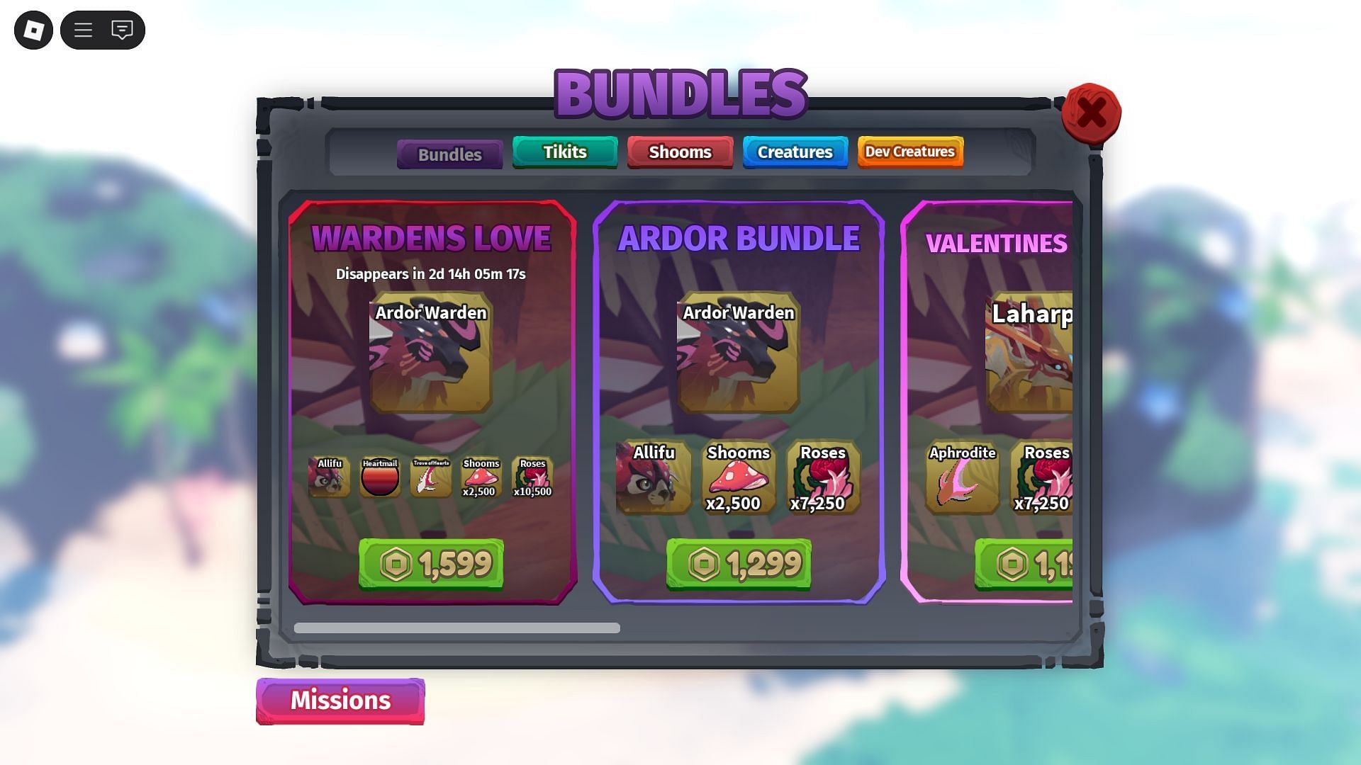 The Wardens Love Bundle (Image via Roblox)