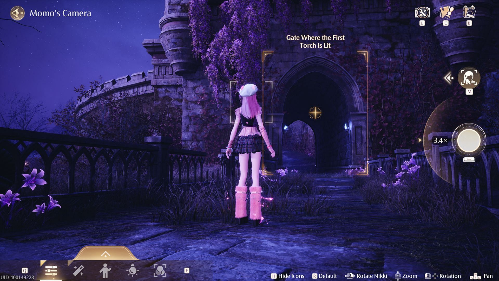 Take a photo of the gate during nighttime (Image via Sportskeeda Gaming/Infold Games)