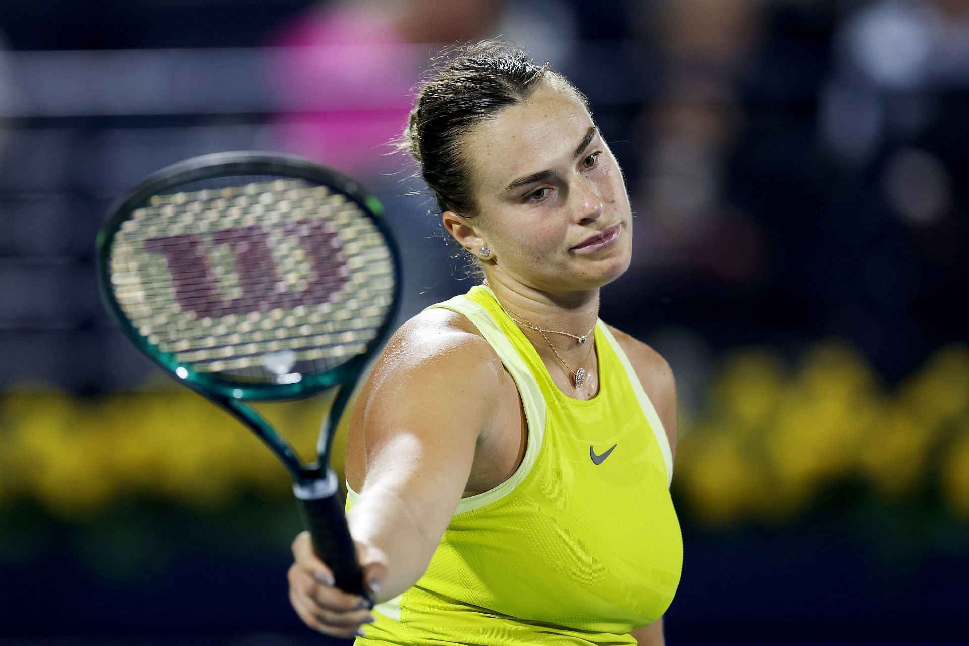 Aryna Sabalenka exited early in Dubai but stayed clear as World No. 1 (Source: Getty Images)