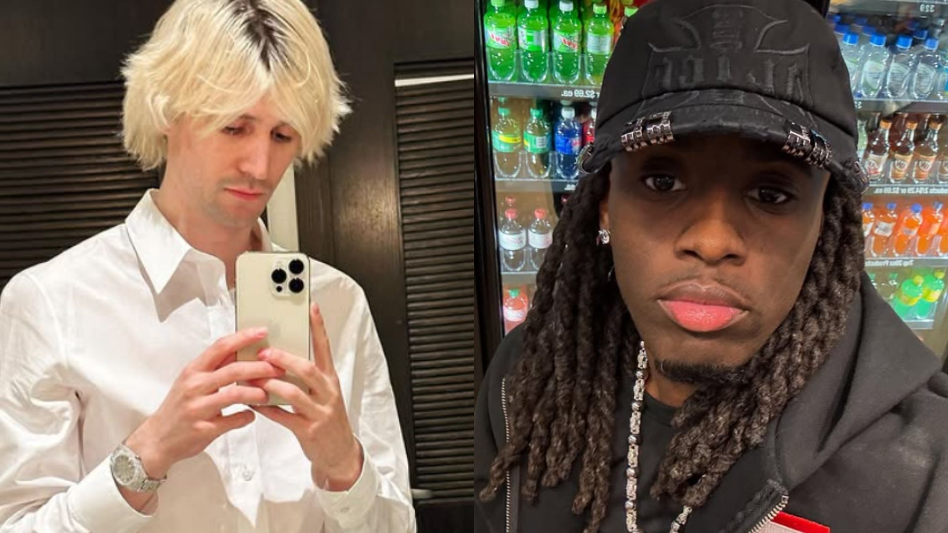 xQc adresses the doubters after his collaboration with Will Smith (Images via @xqcow1, @kaicenat/Instagram)