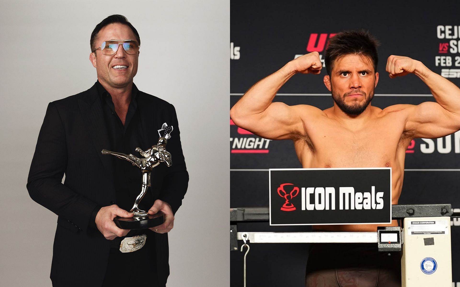 Chael Sonnen (left) talks about Henry Cejudo