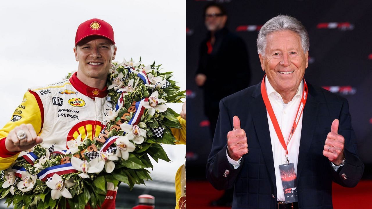 Josef Newgarden and Mario Andretti