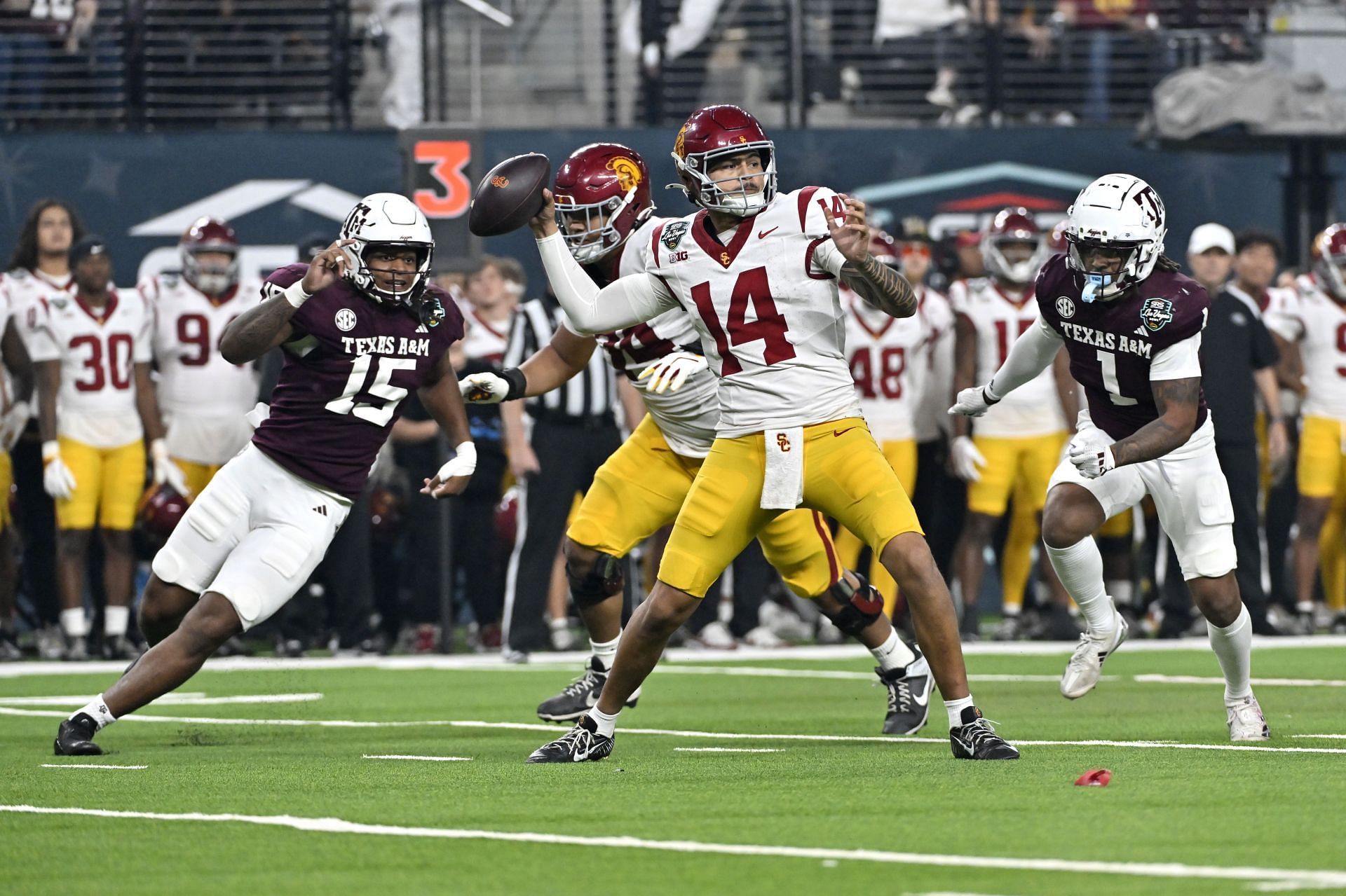 Texas A&amp;M v USC - SRS Distribution Las Vegas Bowl - Source: Getty