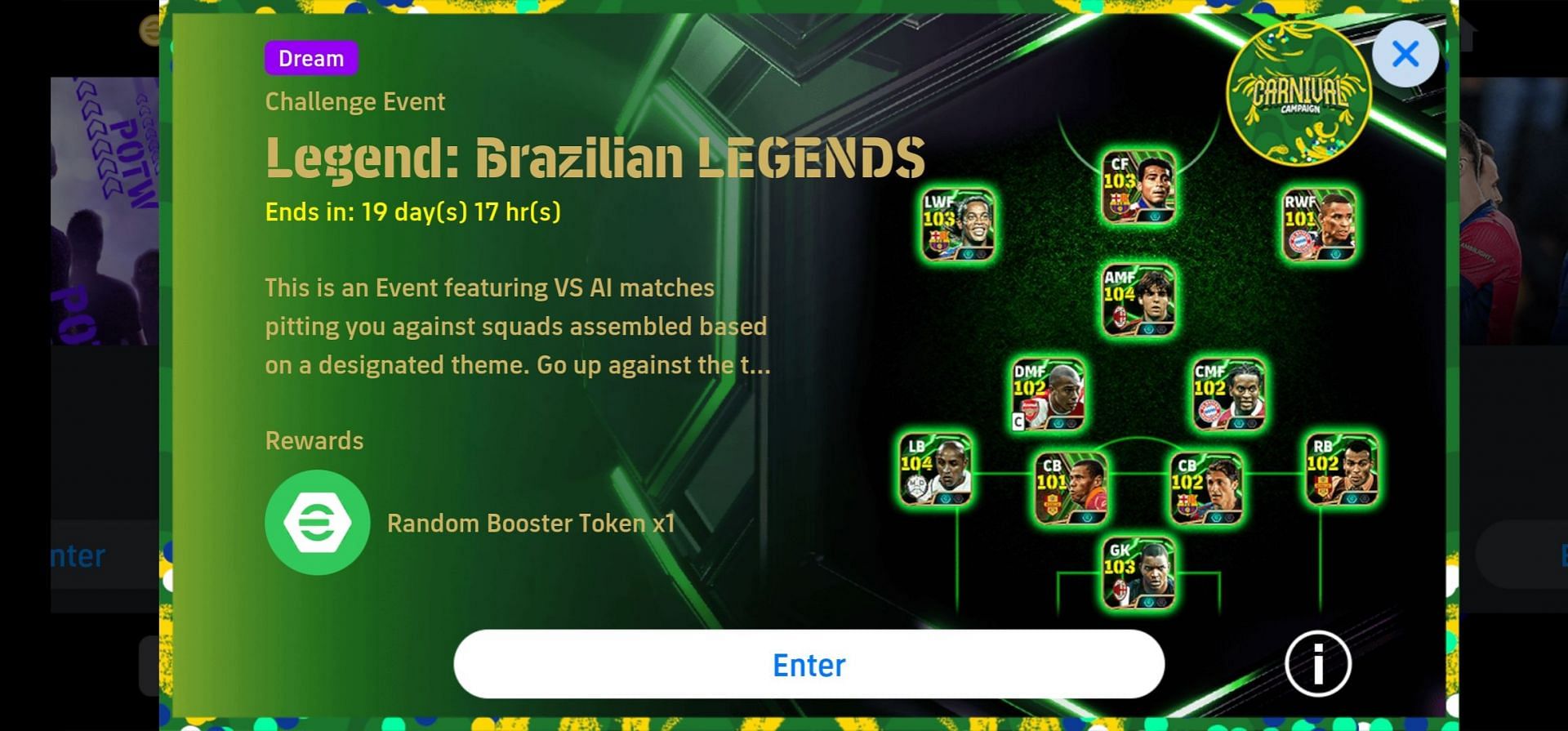 eFootball 2025 Carnival Campaign Special Challenge Event (Image via Konami)