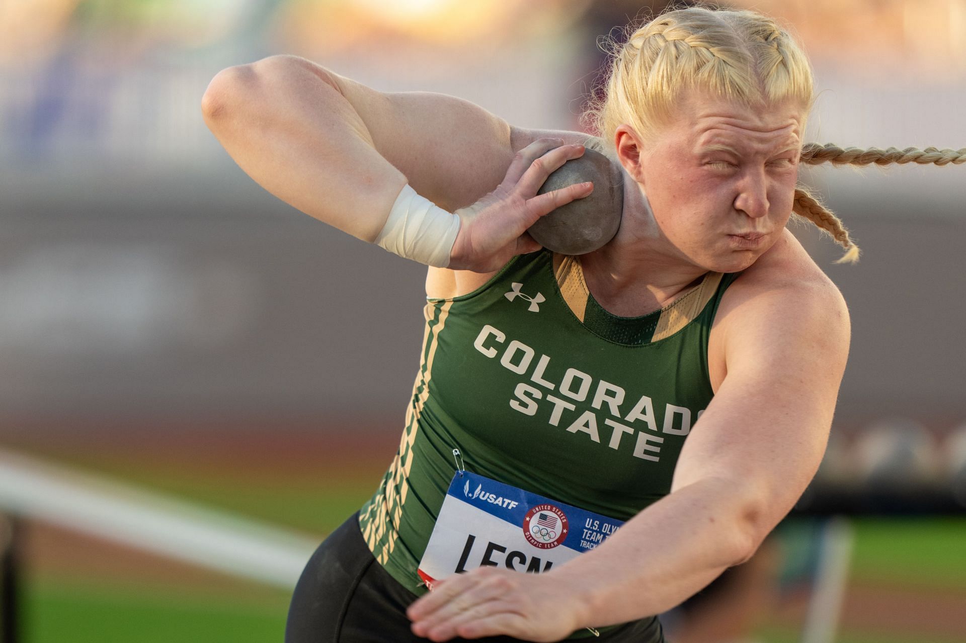 Brock Lesnar&#039;s daughter, Mya Lesnar, at the 2024 U.S. Olympic Team Trials - Track &amp; Field - Day 8 - Source: Getty