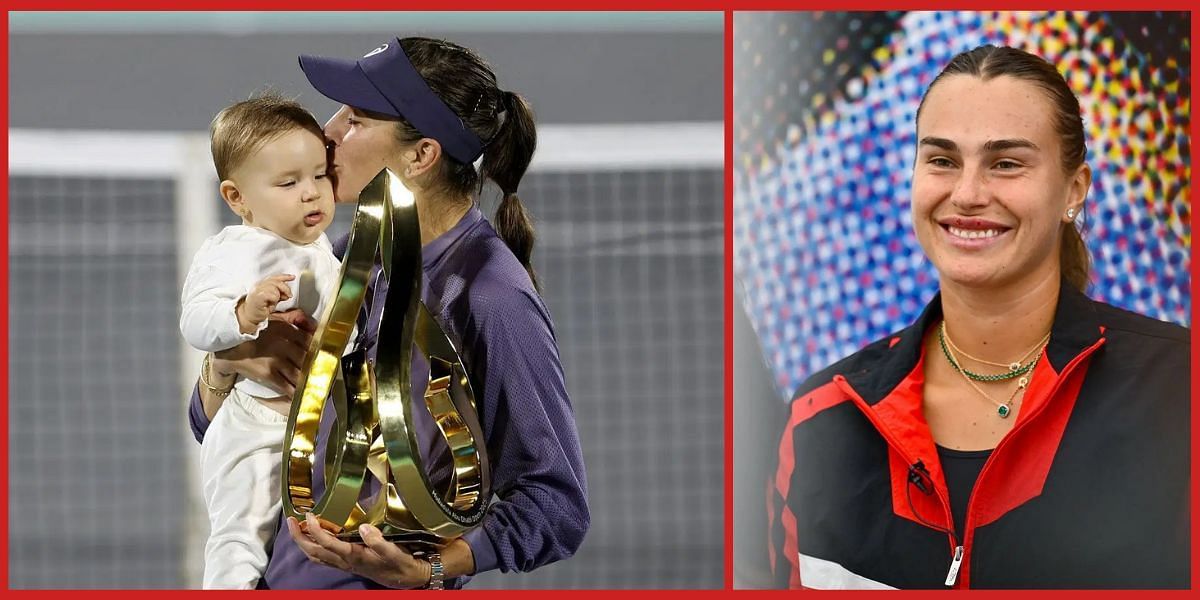 Belinda Bencic and Aryna Sabalenka (Source: Getty)