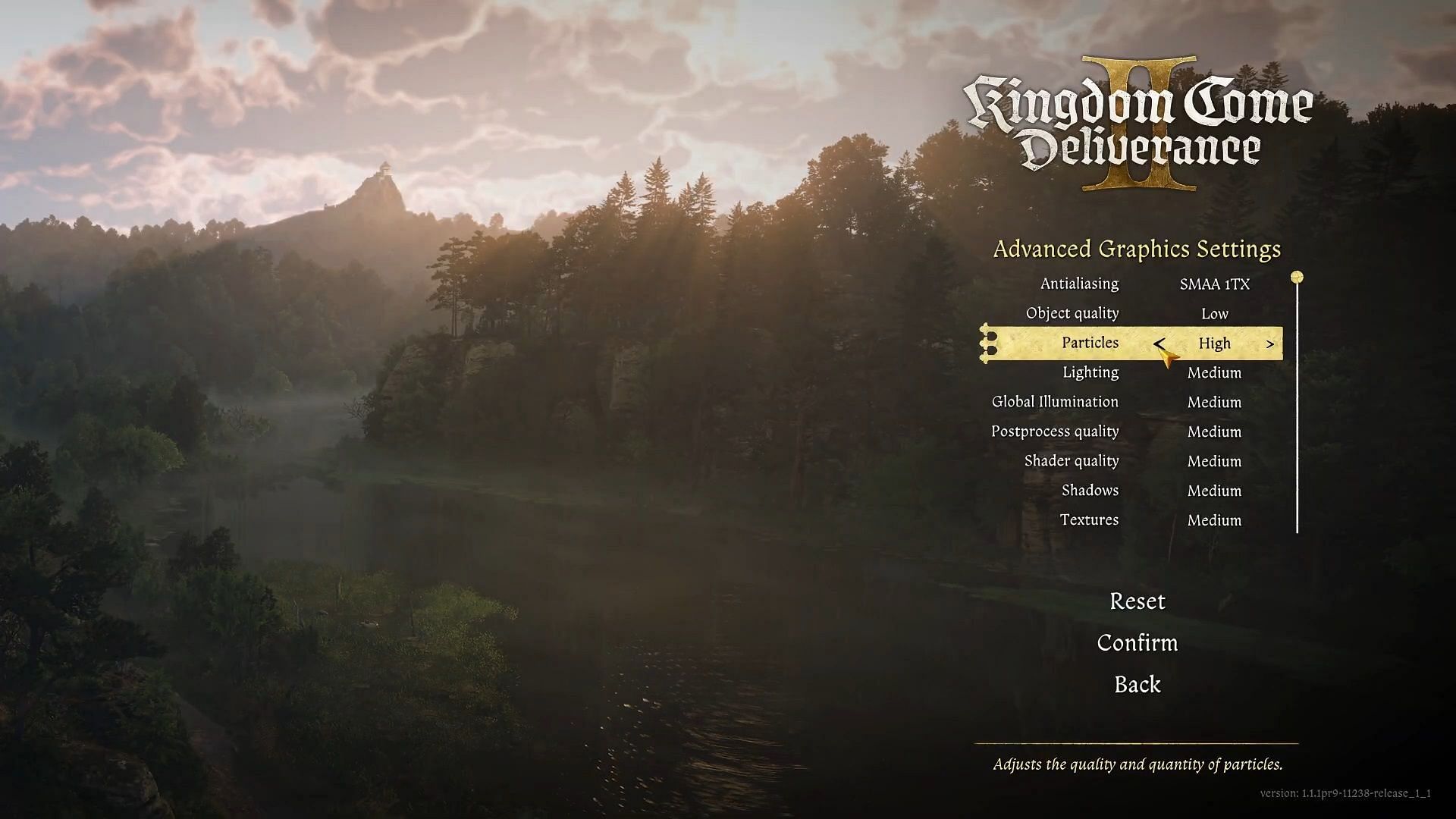 Kingdom Come: Deliverance 2 graphics settings page (Image via Deep Silver)