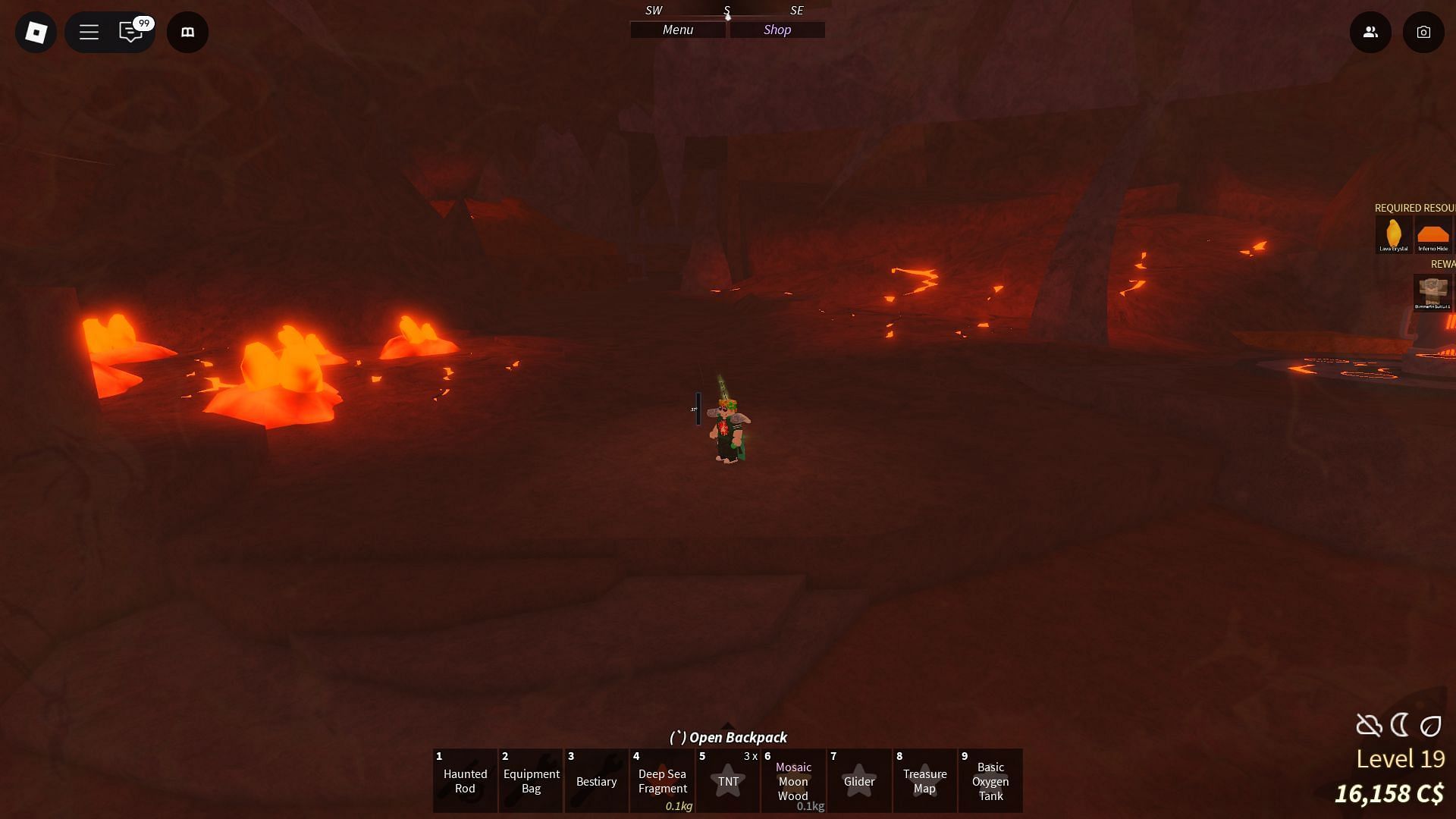 Volcanic Vents is a harsh location (Image via Roblox)