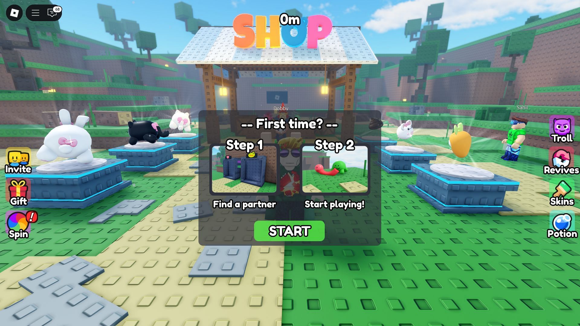 You need another player to play Froggie (Image via Roblox)