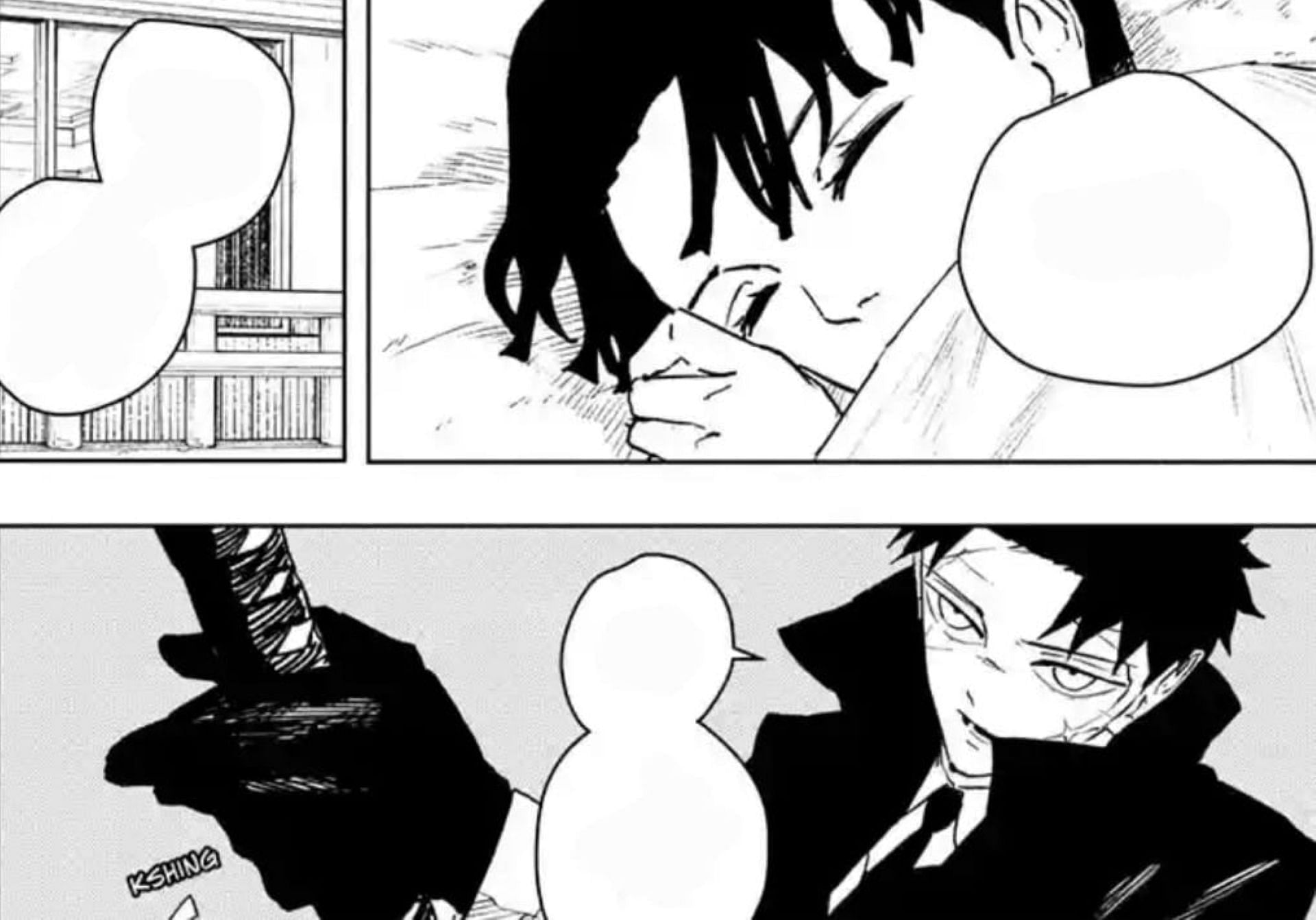 Iori, as seen sleeping in the chapter (Image via Shueisha)