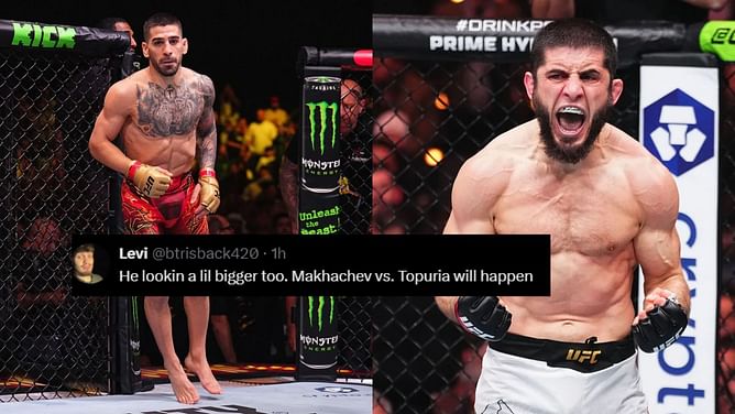 "Probably bulking for 155", "Makhachev vs. Topuria will happen"- Fans react as Ilia Topuria drops new sparring footage ahead of potential UFC return