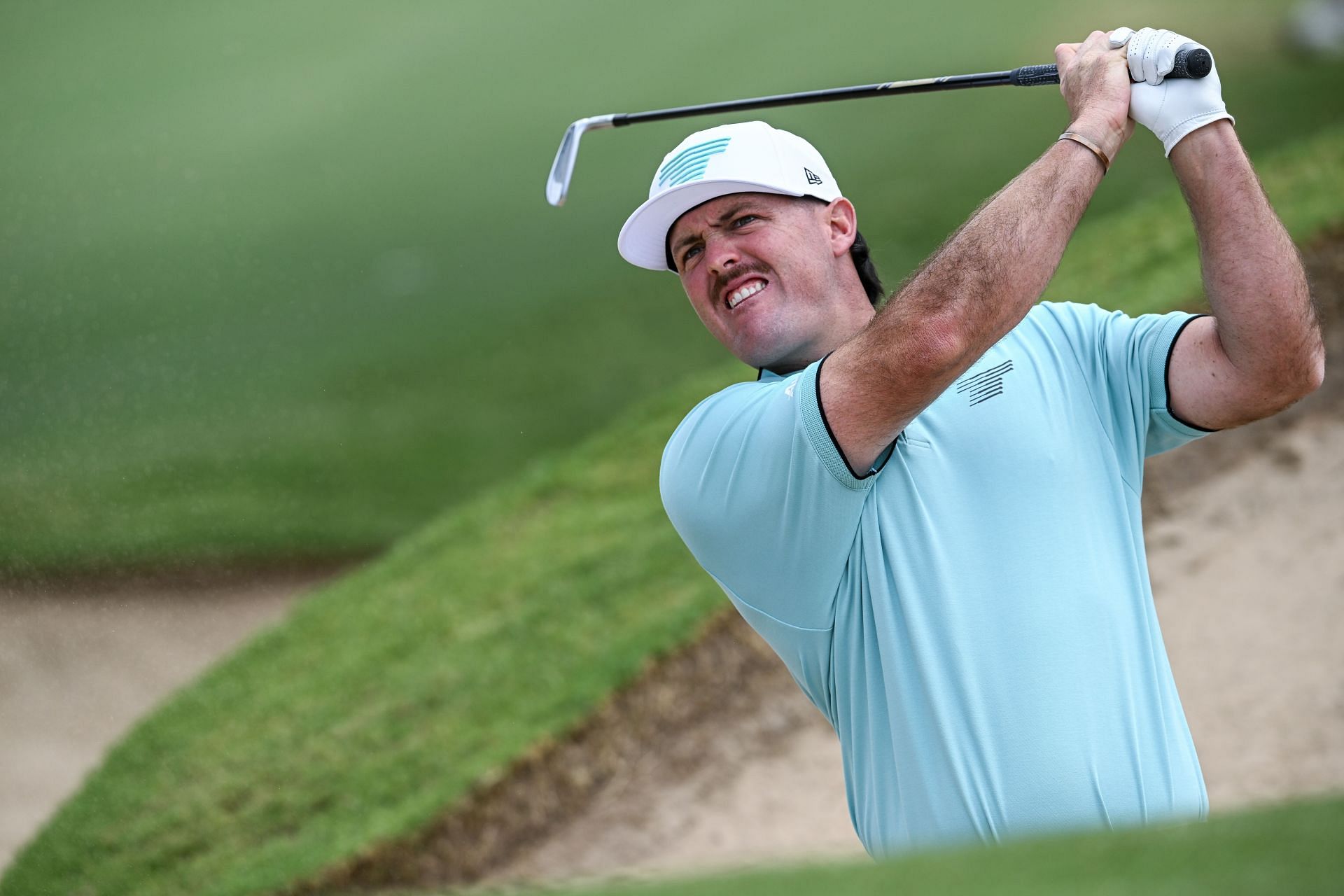 Mito Pereira with moustache at LIV Golf Adelaide (Source: Getty)