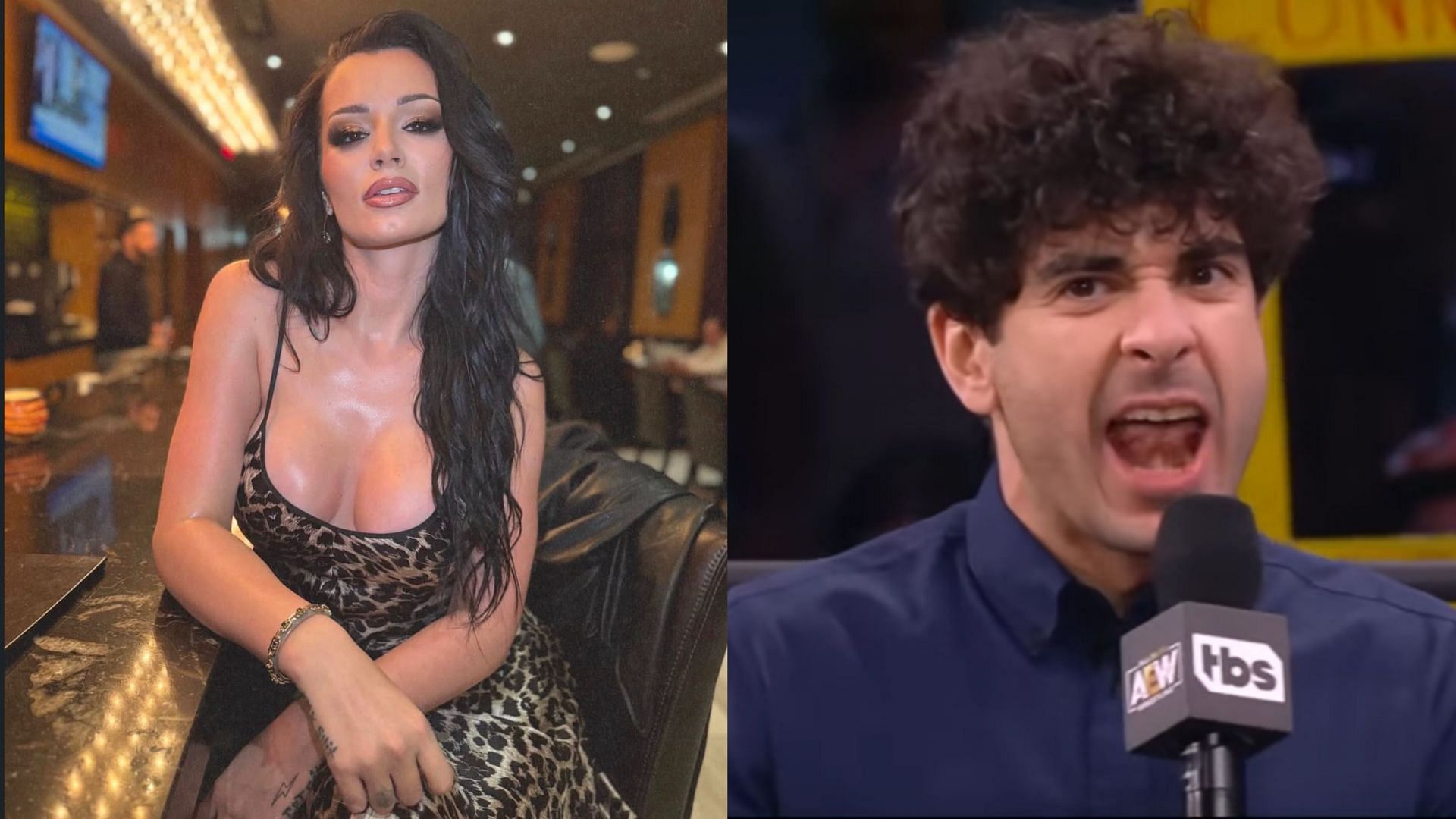 Saraya (left) and Tony Khan (right) (Image credits: Saraya&rsquo;s Instagram and AEW&rsquo;s YouTube)