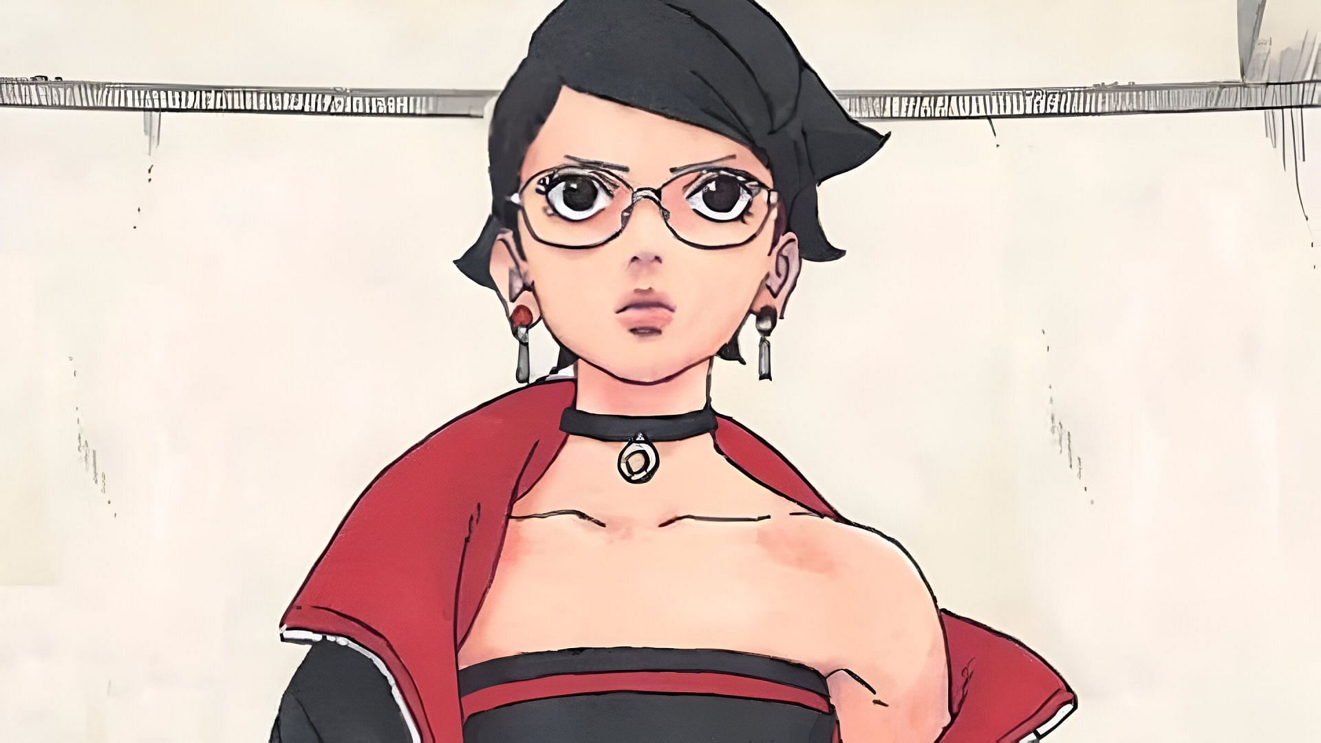 Sarada as seen in the manga (Image via Mikio Ikemoto and Masashi Kishimoto/Shueisha)