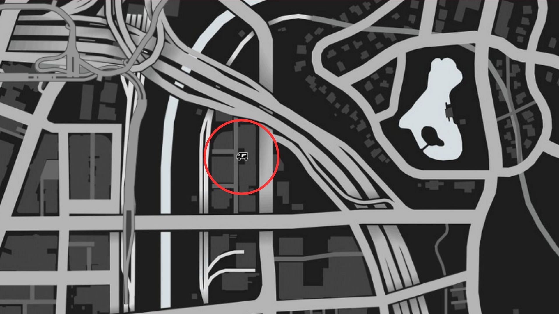 The exact coordinates of the GTA Online Gun Van Location Today (Image via Rockstar Games)