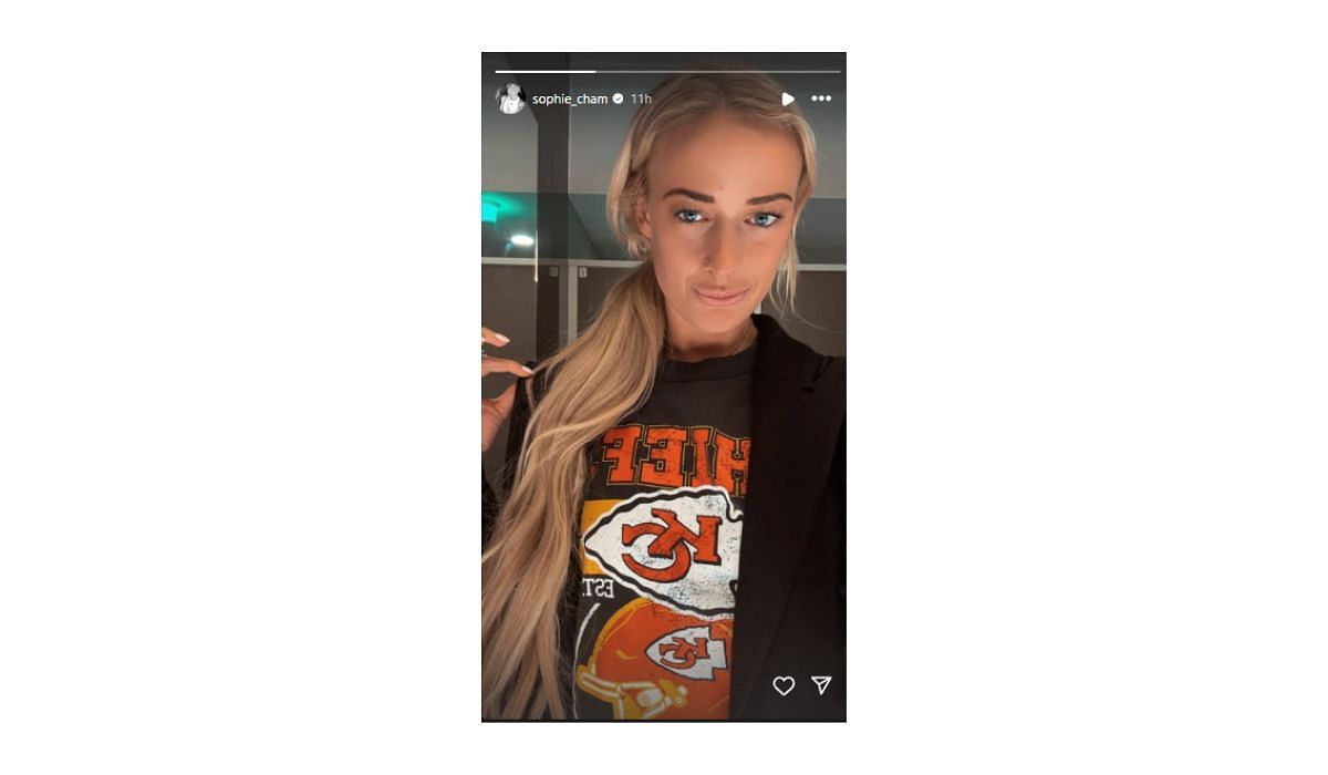 Sophie Cunningham shows support to the Kansas City Chiefs on Instagram