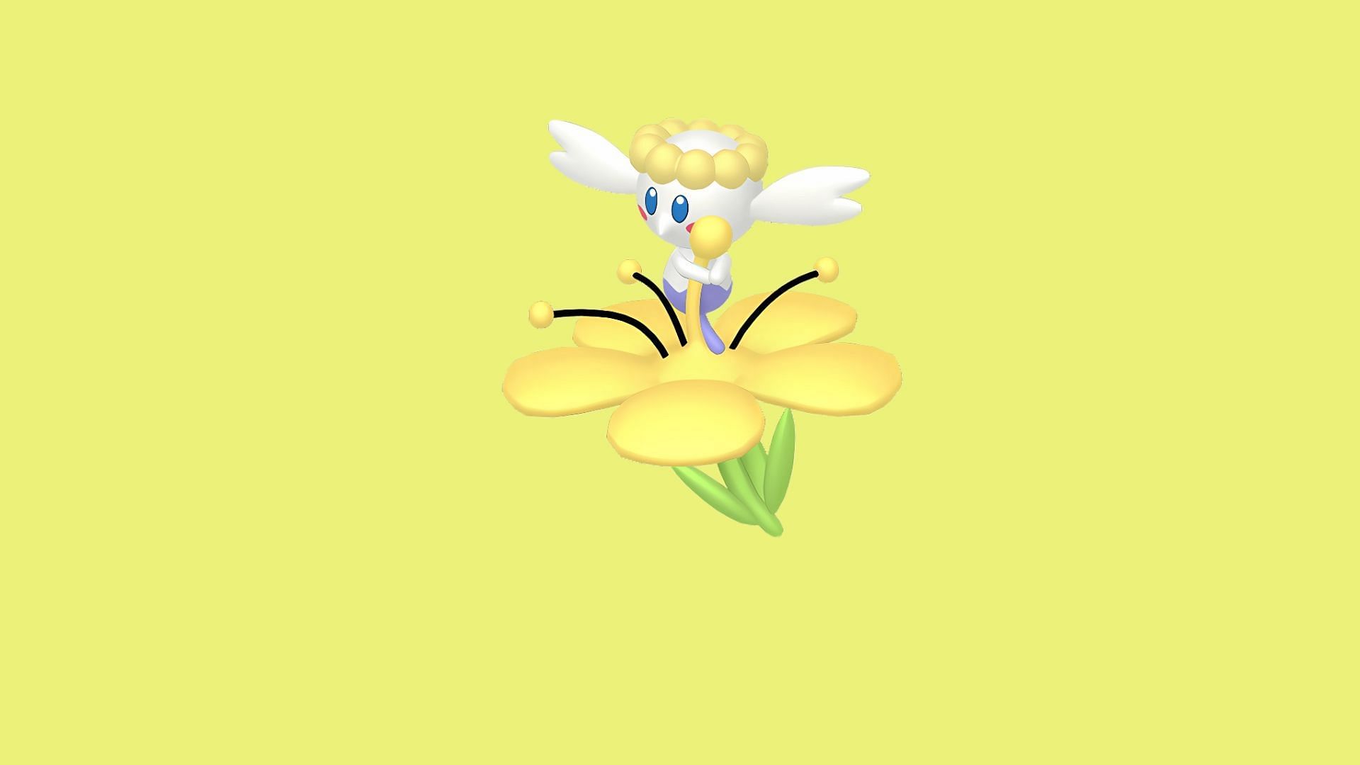 Shiny Yellow Flower Flabebe (Image via The Pokemon Company)