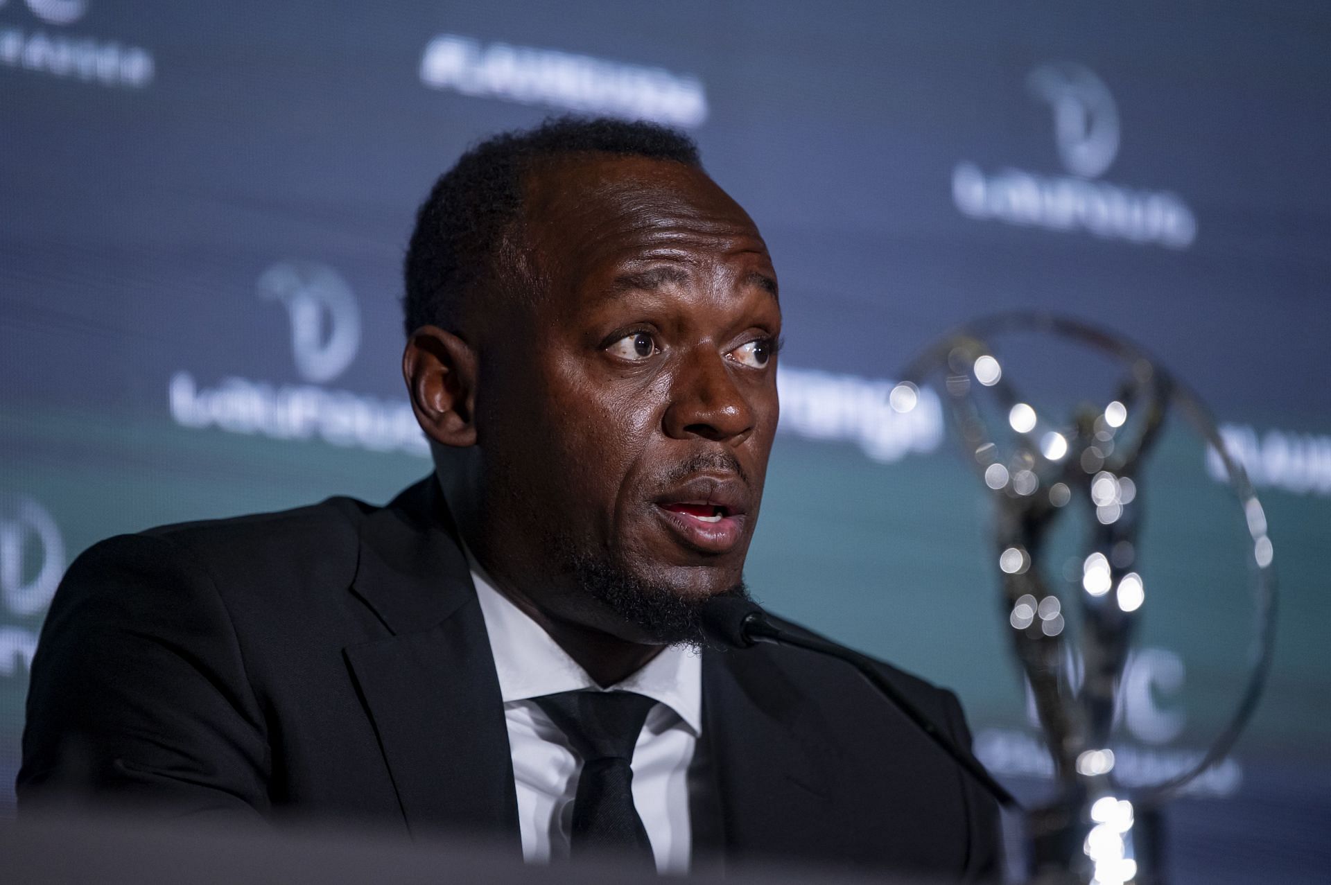 Usain Bolt at the 2024 Laureus World Sport Awards in Madrid - Source: Getty