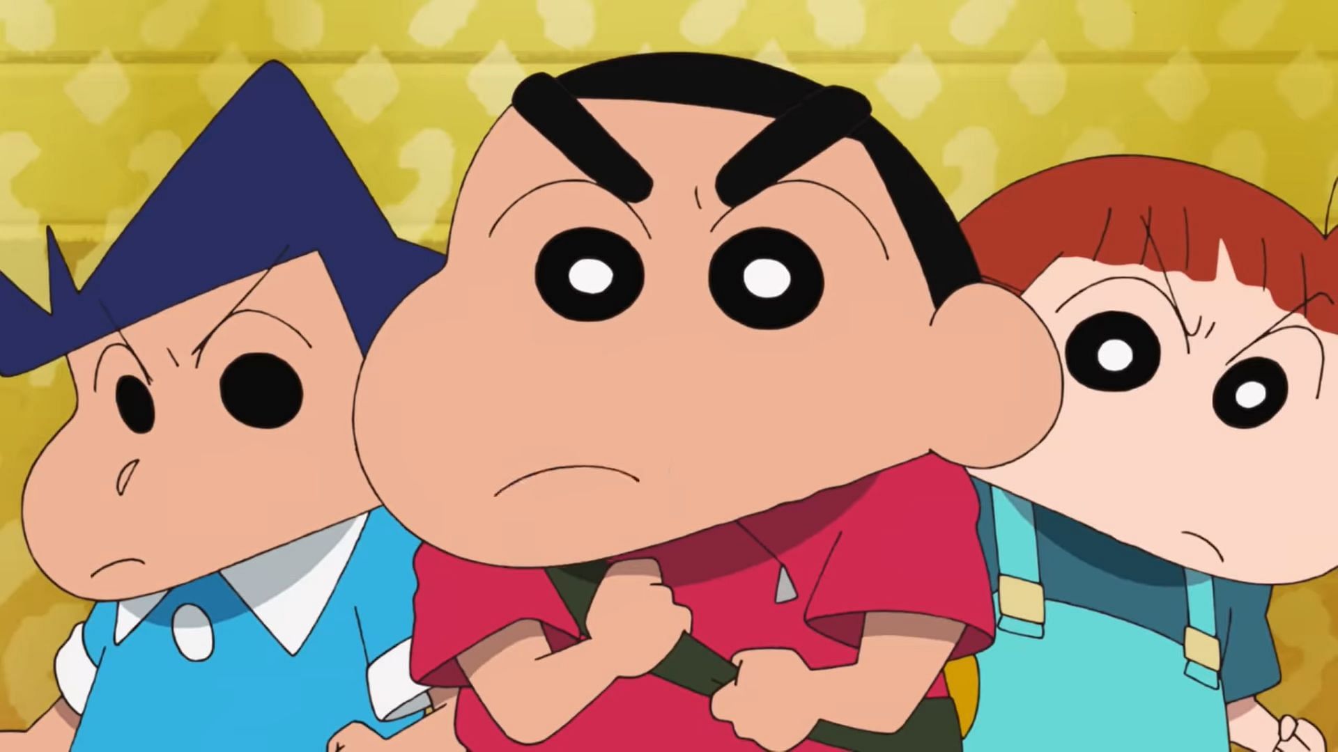 Kazama, Shinnosuke, and Nene as seen in the Crayon Shin-chan movie (Image via Shin-Ei Animation)