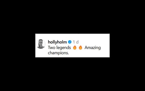 Holly Holm reacts after Zhang Weili ties Joanna Jedrzejczyk for strawweight record. [Screenshots courtesy: @espnmma on Instagram]