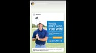 Screenshot from Rory’s Instagram story/Source: @rorymcilroy on IG