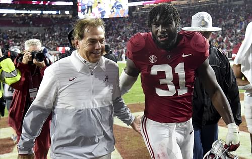 Nick Saban and linebacker Will Anderson Jr. - Source: Imagn