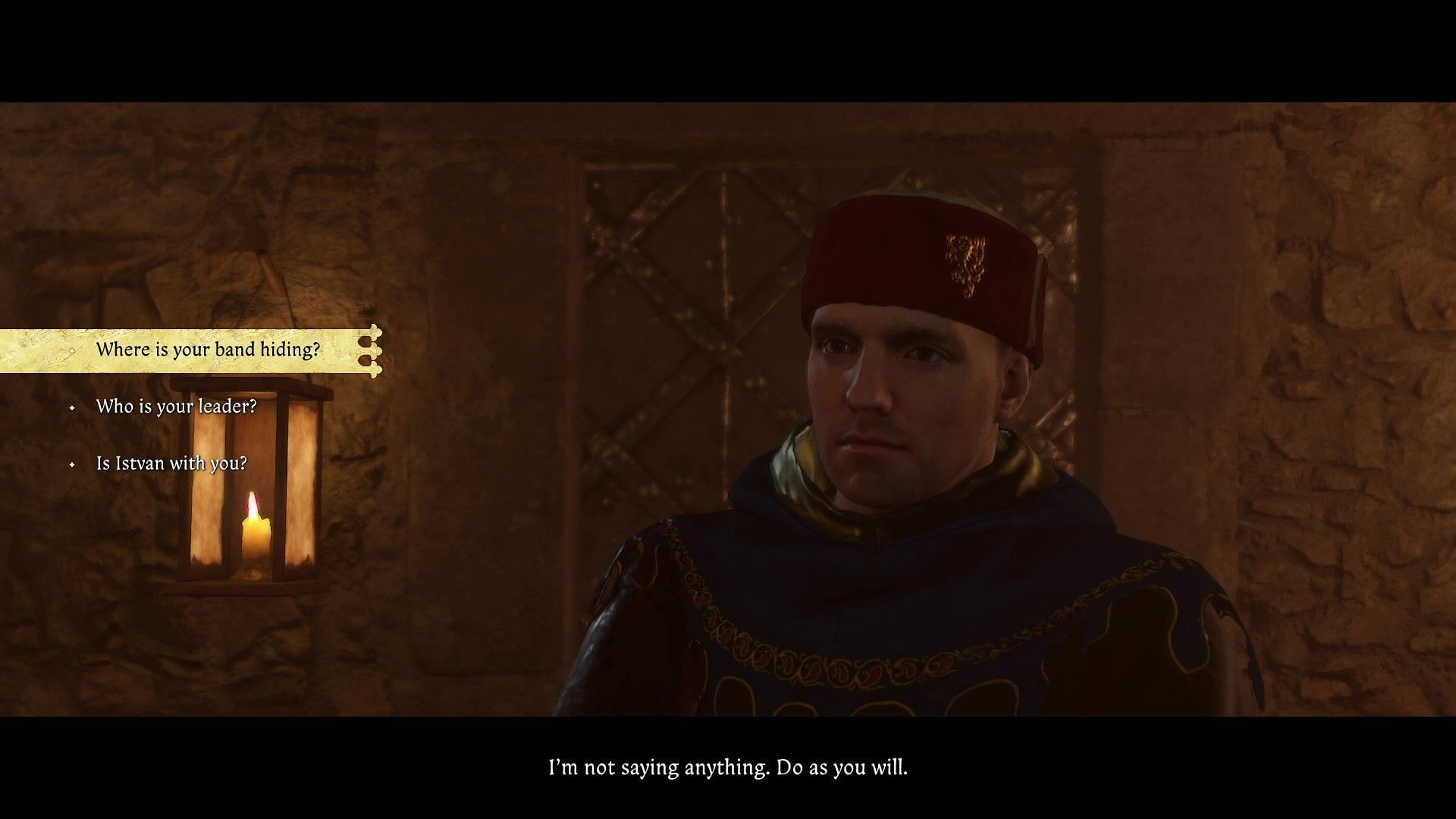 Interrogating the prisoner in the Necessary Evil quest in Kingdom Come Deliverance 2 (Image via Deep Silver)