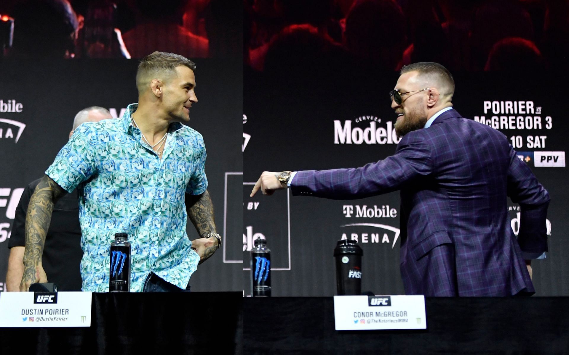 Dustin Poirier reacts to an MMA journalist