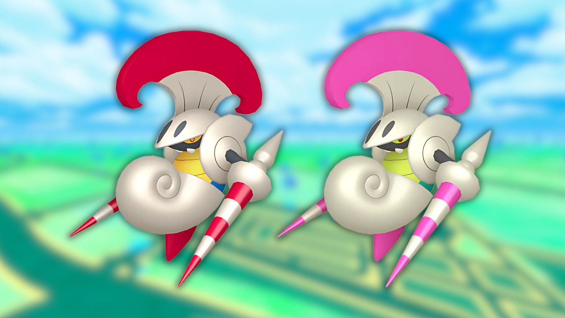 Escavalier and its shiny variant (Image via The Pokemon Company)