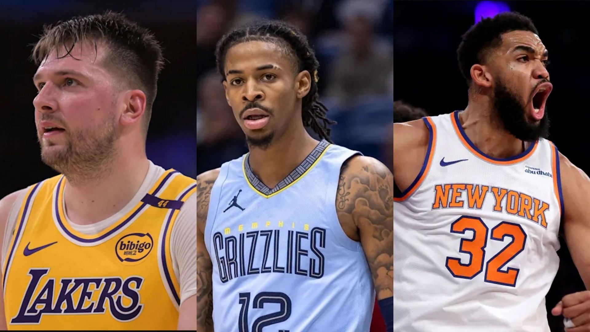 Luka Doncic (left), Ja Morant (center), and Karl-Anthony Towns (right) - Source: Getty/Imagn Images