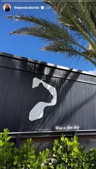 Still from Jessica Korda’s Instagram story: Source - Instagram @thejessicakorda