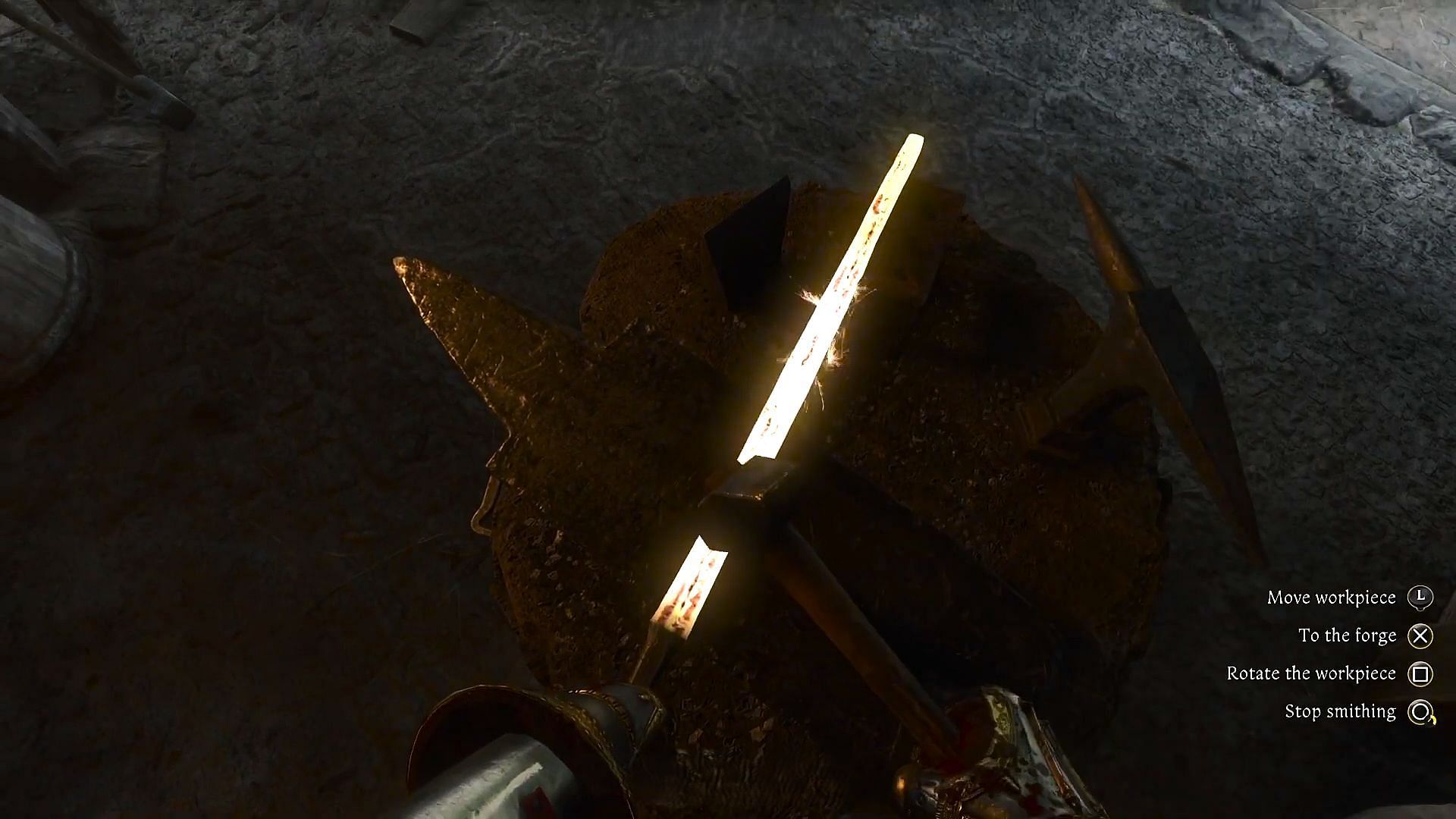 Forging Rikonaris&rsquo; Sabre in The Voivode&rsquo;s Curse task (Image via Deep Silver)