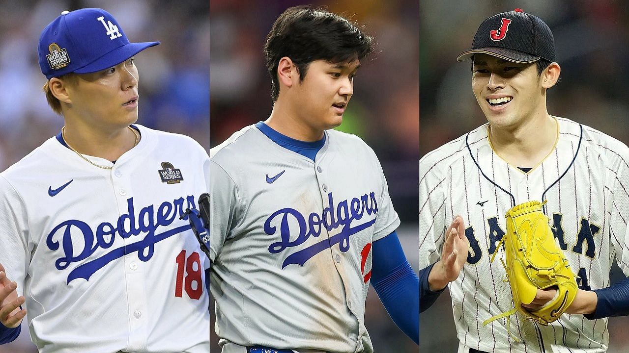 Shohei Ohtani, Yoshinobu Yamamoto &amp; Roki Sasaki spread smiles in Dodgers must-see team snapshot (Image Source: IMAGN)