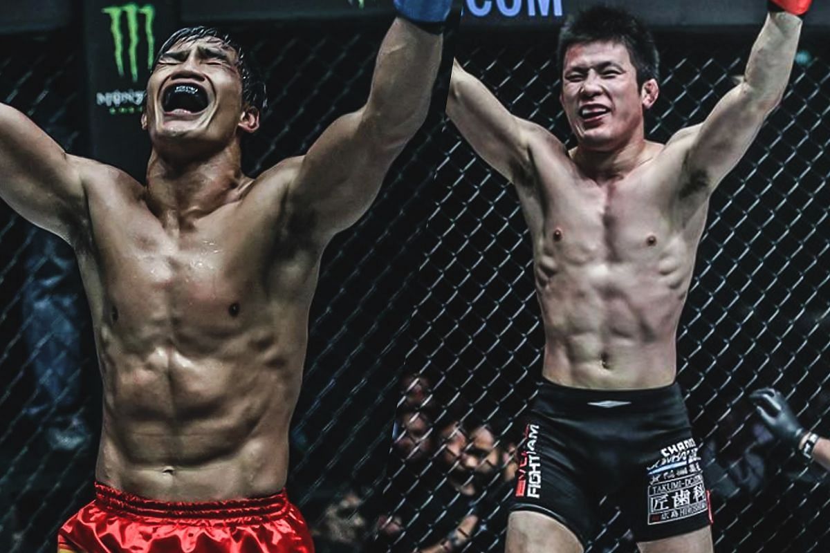 Eduard Folayang (left) and Shinya Aoki (right). [Photos from ONE Championship]