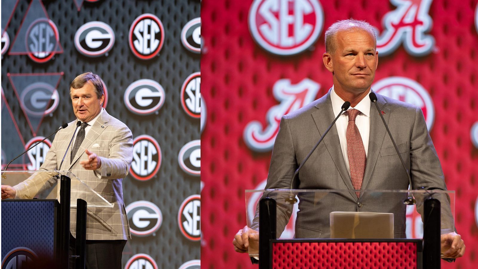 Kirby Smart and Georgia figure to be a massive challenge for Alabama on the road in 2025. (Photo Credits: IMAGN)