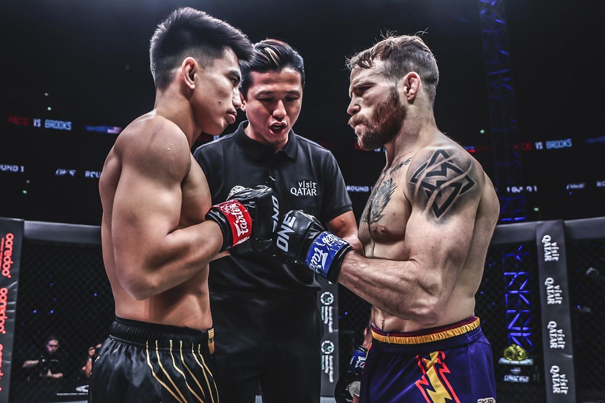 Joshua Pacio (left), Mohamad Sulaiman (middle), Jarred Brooks (left) [Photo via ONE Championship]