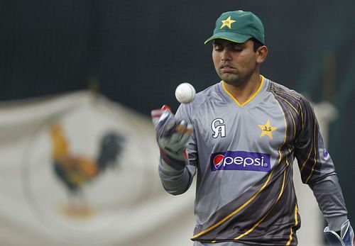 Kamran Akmal during a practice session for Pakistan in 2012 - Source: Getty