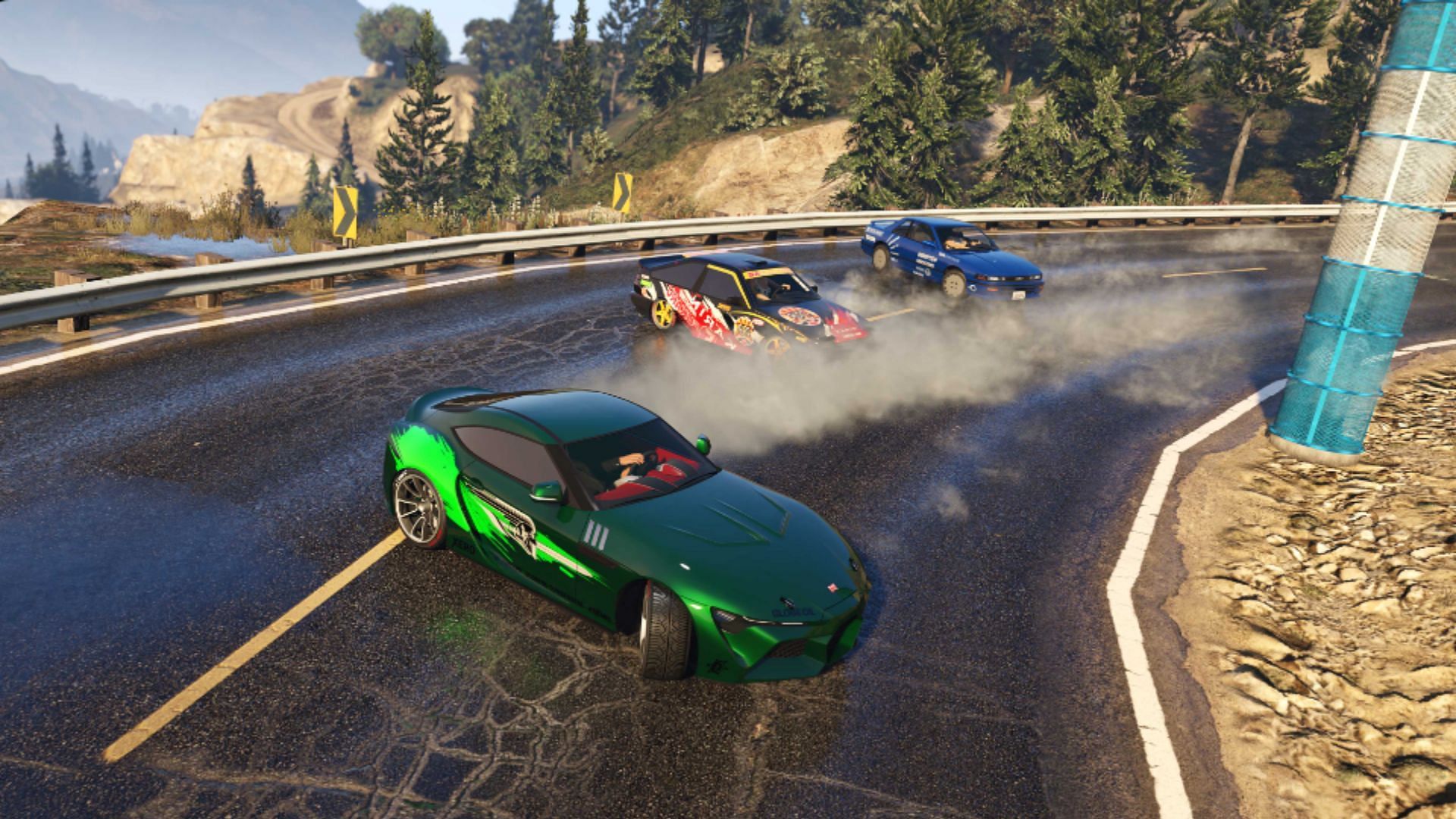 Drift Races are among the most unique activities in the multiplayer (Image via Rockstar Games)