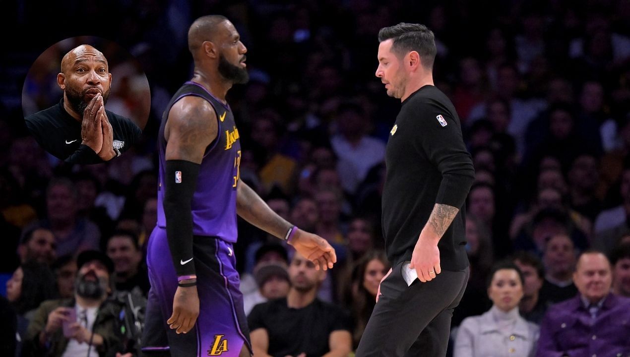 &quot;LeBron James never does this with Darvin Ham&quot;: Fans react as Lakers superstar shares heartfelt moment with coach JJ Redick. (Image Credit: Imagn)