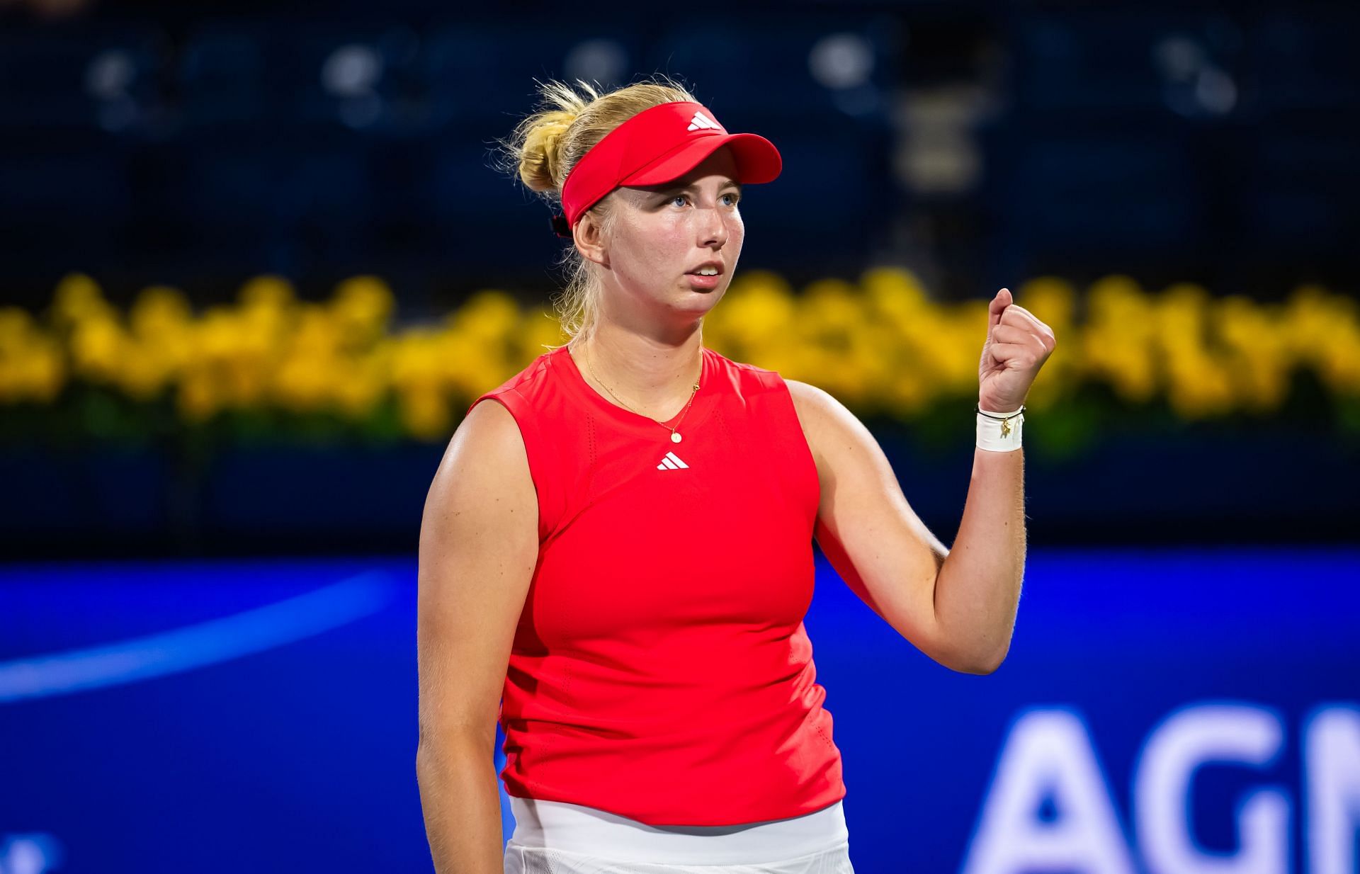 Clara Tauson pictured at the 2025 Dubai Tennis Championships | Image Source: Getty