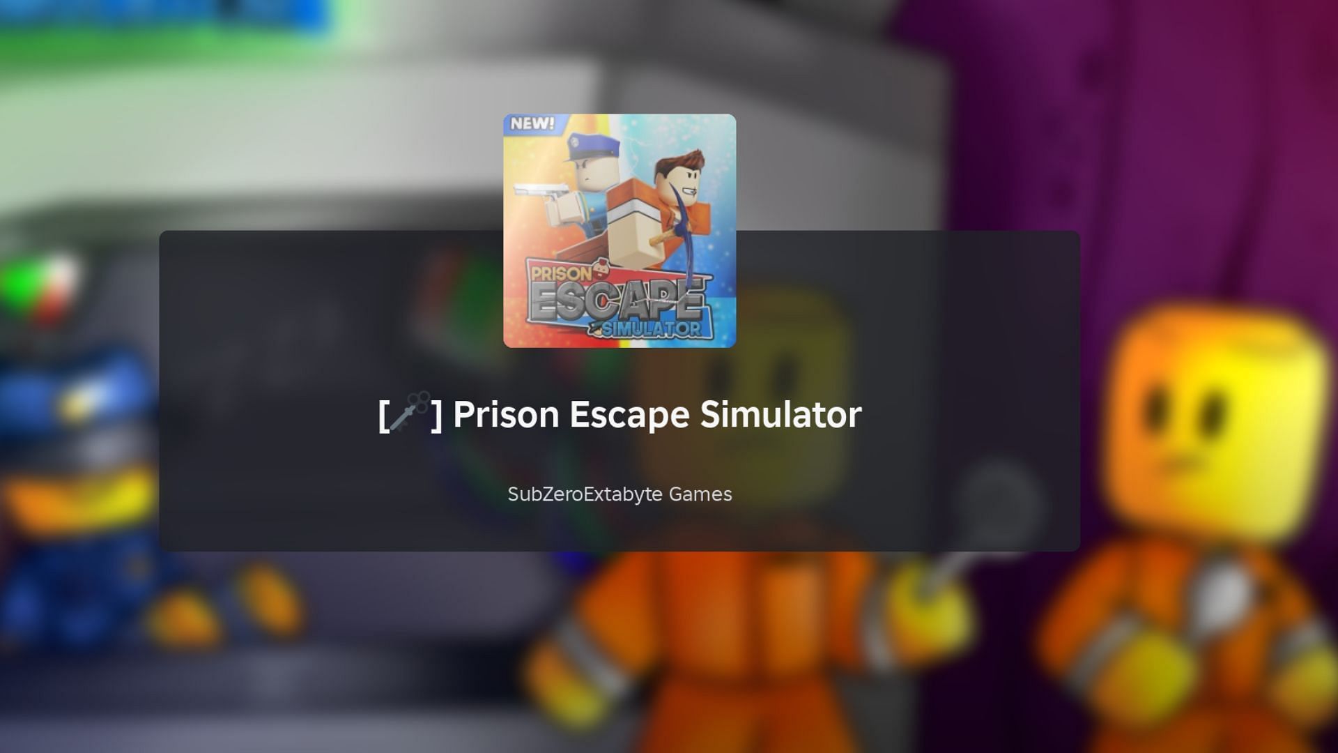 Prison Escape Simulator loading screen