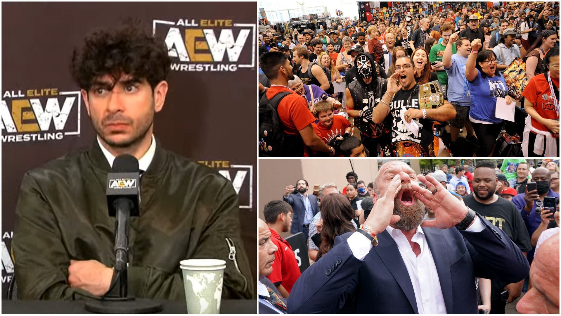 AEW President Tony Khan, Triple H and the WWE Universe