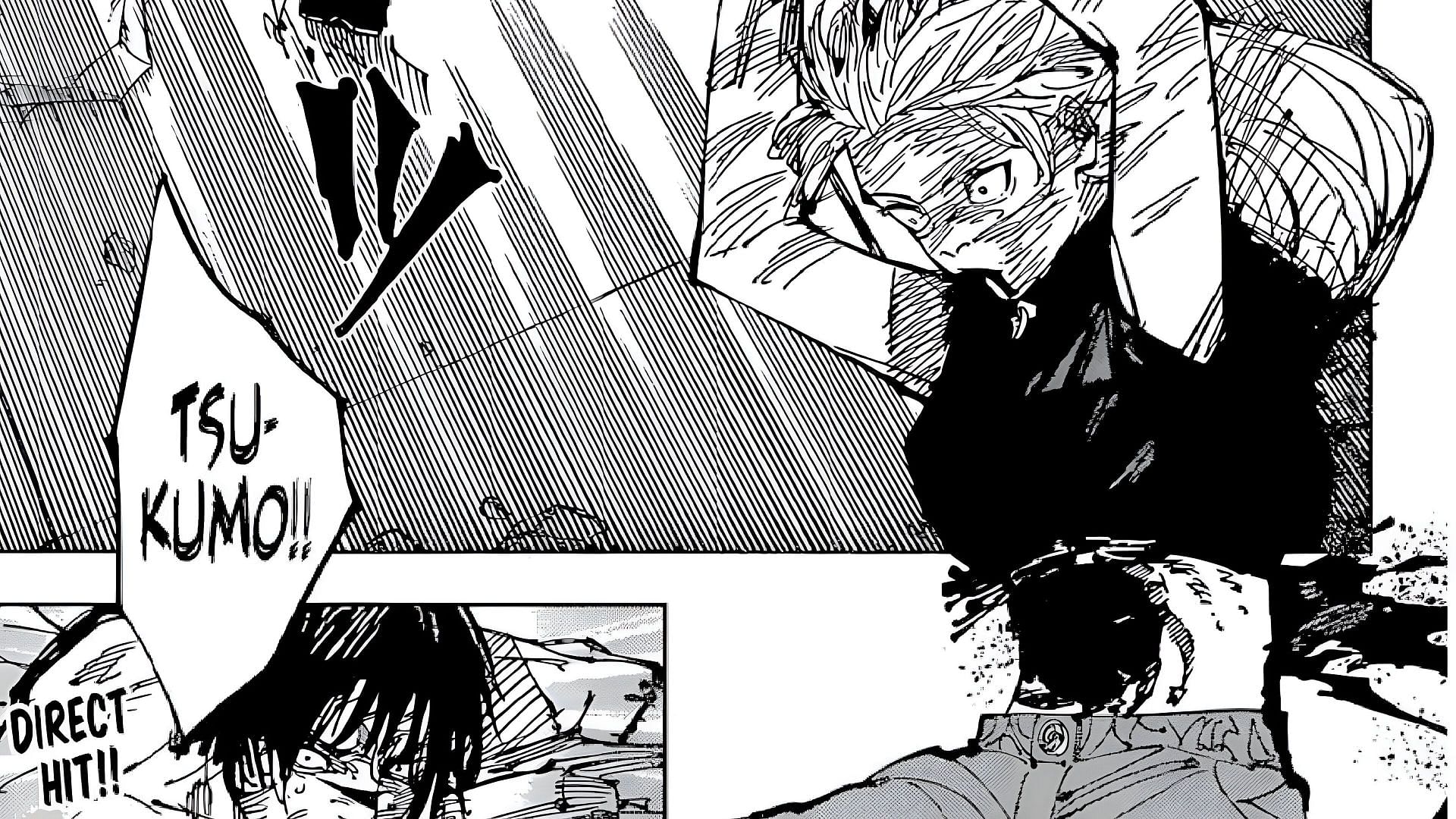 Yuki Tsukumo&#039;s death as seen in the manga (Image via Gege Akutami/Shueisha)