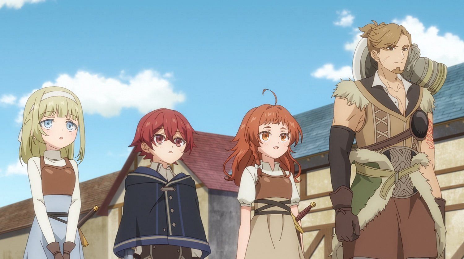 The party as seen in the most recent episode (Image via Studio Deen).