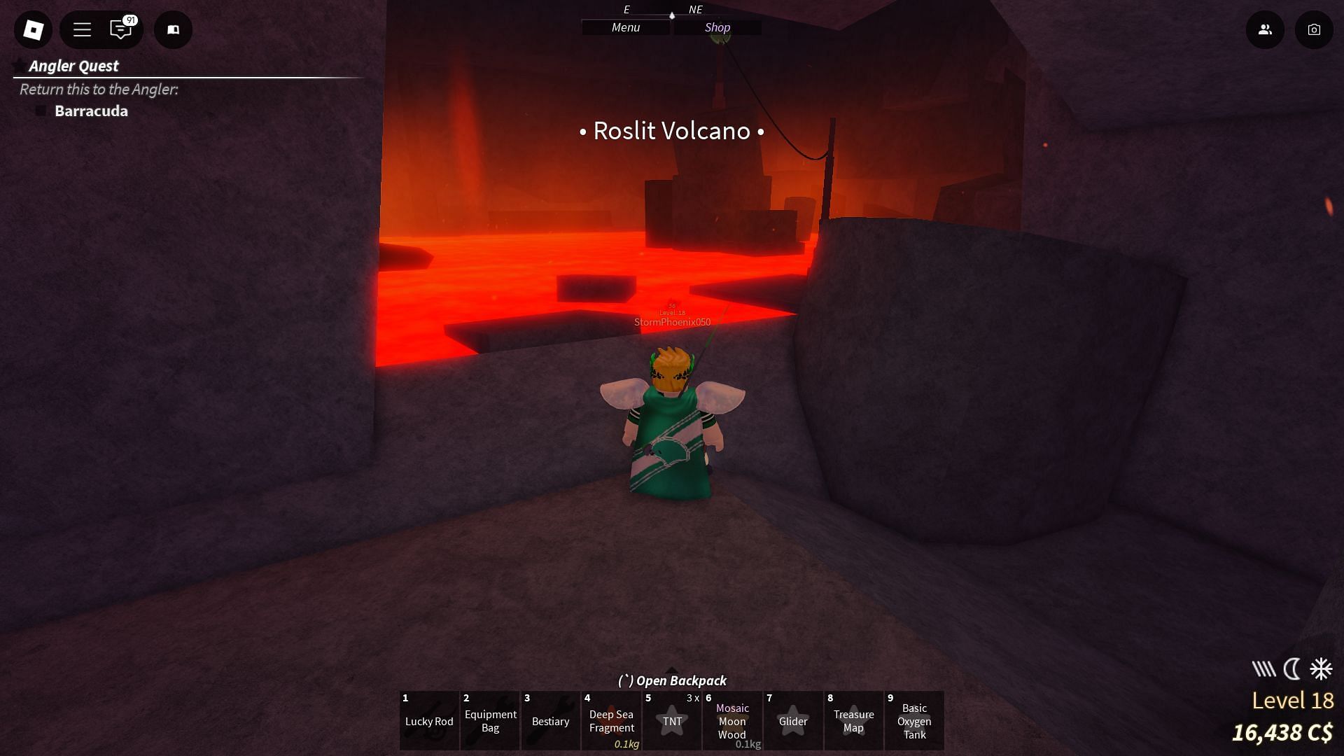 The totem is inside the Roslit Volcano (Image via Roblox)