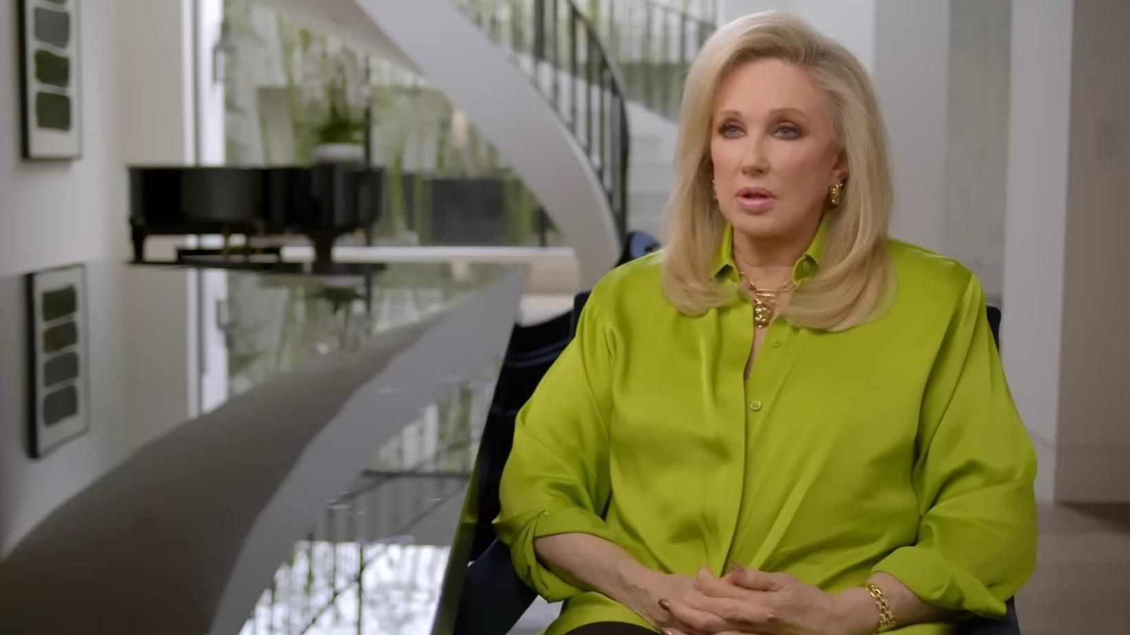 A still of Morgan Fairchild from Matthew Perry: A Hollywood Tragedy official trailer (Image via Peacock)